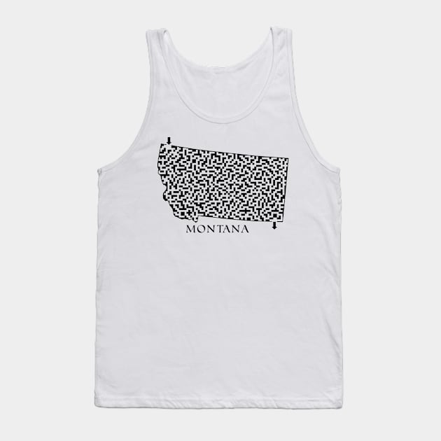 State of Montana Maze Tank Top by gorff